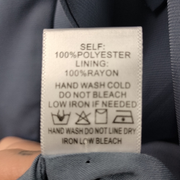 NWT My-Kim Collection The Blake Longsleeve Wrap Dress in Dusty Blue Sz. S - Picture 13 of 13